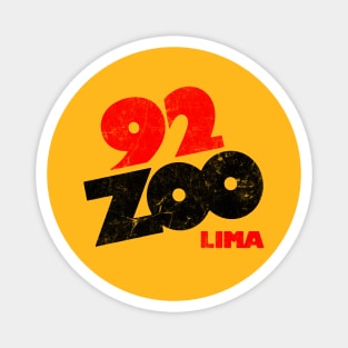 WZOQ 92 Zoo Lima, OH / 80s Radio Station Magnet